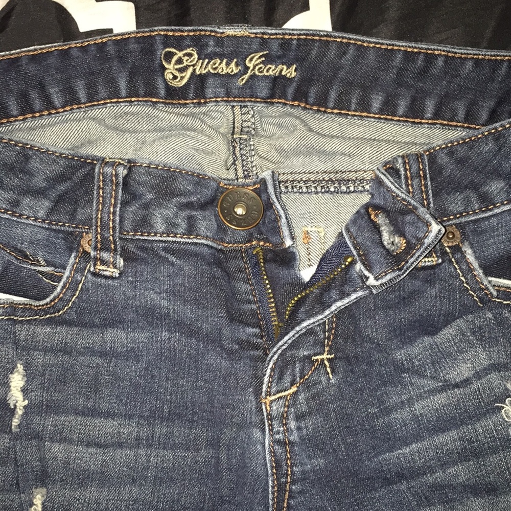Guess skinny destroyed jeans